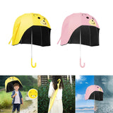 Maxbell Stick Umbrella Lightweight Cute Children Long Handle Umbrella for Rainy Days Yellow