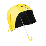 Maxbell Stick Umbrella Lightweight Cute Children Long Handle Umbrella for Rainy Days Yellow