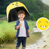 Maxbell Stick Umbrella Lightweight Cute Children Long Handle Umbrella for Rainy Days Yellow