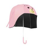 Maxbell Stick Umbrella Lightweight Cute Children Long Handle Umbrella for Rainy Days Pink