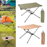 Maxbell Folding Camping Table Aluminum Alloy Camping Desk for Travel BBQ Backpacking Green