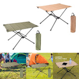 Maxbell Folding Camping Table Aluminum Alloy Camping Desk for Travel BBQ Backpacking Green