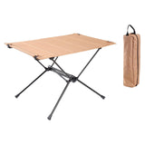 Maxbell Folding Camping Table Aluminum Alloy Camping Desk for Travel BBQ Backpacking Khaki