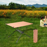 Maxbell Folding Camping Table Aluminum Alloy Camping Desk for Travel BBQ Backpacking Khaki