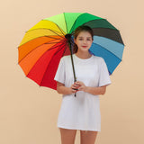 Maxbell Stick Umbrella 16 Ribs Extra Large Waterproof Strong Automatic Open Umbrella