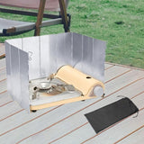 Maxbell Camping Stove Windscreen Gas Burner Wind Protector for Hiking Picnic Cooking 10 Plates