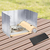 Maxbell Camping Stove Windscreen Gas Burner Wind Protector for Hiking Picnic Cooking 10 Plates