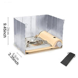 Maxbell Camping Stove Windscreen Gas Burner Wind Protector for Hiking Picnic Cooking 10 Plates