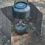 Maxbell Camping Stove Windscreen Gas Burner Wind Protector for Hiking Picnic Cooking 10 Plates