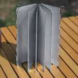 Maxbell Camping Stove Windscreen Gas Burner Wind Protector for Hiking Picnic Cooking 10 Plates