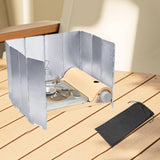 Maxbell Camping Stove Windscreen Gas Burner Wind Protector for Hiking Picnic Cooking 12 Plates