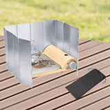 Maxbell Camping Stove Windscreen Gas Burner Wind Protector for Hiking Picnic Cooking 12 Plates