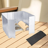 Maxbell Camping Stove Windscreen Gas Burner Wind Protector for Hiking Picnic Cooking 14 Plates