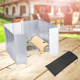 Maxbell Camping Stove Windscreen Gas Burner Wind Protector for Hiking Picnic Cooking 14 Plates