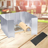 Maxbell Camping Stove Windscreen Gas Burner Wind Protector for Hiking Picnic Cooking 16 Plates