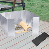Maxbell Camping Stove Windscreen Gas Burner Wind Protector for Hiking Picnic Cooking 16 Plates