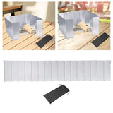 Maxbell Camping Stove Windscreen Gas Burner Wind Protector for Hiking Picnic Cooking 16 Plates