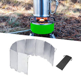 Maxbell Foldable Camping Stove Windscreen 9 Plates Practical for BBQ Camping Picnics