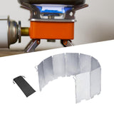 Maxbell Foldable Camping Stove Windscreen 9 Plates Practical for BBQ Camping Picnics