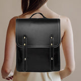 Maxbell Women Backpack Minimalist Style Ladies Shoulder Bag for Work Business Summer Black