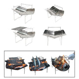 Maxbell Portable BBQ Grill Folding with Carry Bag Ultralight Sturdy Outdoor Fire Pit With 2 Skewers