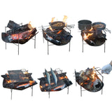 Maxbell Portable BBQ Grill Folding with Carry Bag Ultralight Sturdy Outdoor Fire Pit With 3 Skewers