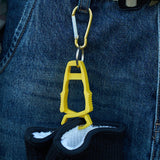 Maxbell 5x Outdoor Glove Clip Keeper Outdoor Anti Drop Clip for Outdoor Construction Orange