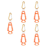 Maxbell 5x Outdoor Glove Clip Keeper Outdoor Anti Drop Clip for Outdoor Construction Orange
