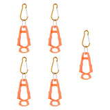 Maxbell 5x Outdoor Glove Clip Keeper Outdoor Anti Drop Clip for Outdoor Construction Orange