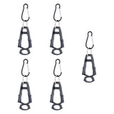 Maxbell 5x Outdoor Glove Clip Keeper Outdoor Anti Drop Clip for Outdoor Construction Black