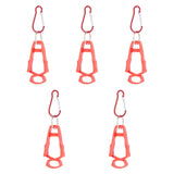 Maxbell 5x Outdoor Glove Clip Keeper Outdoor Anti Drop Clip for Outdoor Construction Red