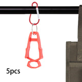 Maxbell 5x Outdoor Glove Clip Keeper Outdoor Anti Drop Clip for Outdoor Construction Red