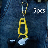 Maxbell 5x Outdoor Glove Clip Keeper Outdoor Anti Drop Clip for Outdoor Construction Yellow