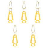 Maxbell 5x Outdoor Glove Clip Keeper Outdoor Anti Drop Clip for Outdoor Construction Yellow