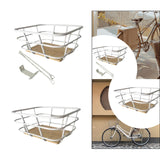 Maxbell Front Bike Basket Practical Cycling Rack Basket for Outdoor Biking Bicycling with Bracket