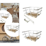 Maxbell Front Bike Basket Practical Cycling Rack Basket for Outdoor Biking Bicycling with Bracket