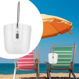 Maxbell Portable Safe Lock Box with Steel Wire Storage Box for Office Outdoor Travel white