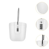 Maxbell Portable Safe Lock Box with Steel Wire Storage Box for Office Outdoor Travel white