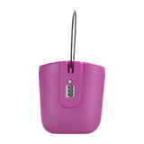 Maxbell Portable Safe Lock Box with Steel Wire Storage Box for Office Outdoor Travel rose red