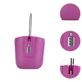 Maxbell Portable Safe Lock Box with Steel Wire Storage Box for Office Outdoor Travel rose red