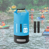 Maxbell Waterproof Dry Bag Outdoor Sack Waterproof Sack for Kayaking Camping Surfing 10L Blue