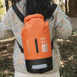 Maxbell Waterproof Dry Bag Outdoor Sack Waterproof Sack for Kayaking Camping Surfing 10L Orange