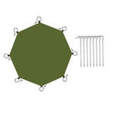 Maxbell Octagonal Tent Footprint Floor Mat for Picnic Backpacking Trips Camping Gear with 8 Ground Nails
