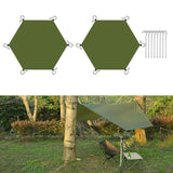 Maxbell Hexagonal Tent Footprint Camping Tarp for Camping Gear Fishing Survival Gear No Tent Stakes