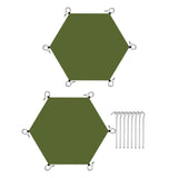 Maxbell Hexagonal Tent Footprint Camping Tarp for Camping Gear Fishing Survival Gear No Tent Stakes