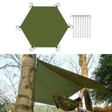 Maxbell Hexagonal Tent Footprint Camping Tarp for Camping Gear Fishing Survival Gear with 6 Tent Stakes