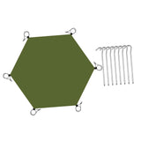 Maxbell Hexagonal Tent Footprint Camping Tarp for Camping Gear Fishing Survival Gear with 6 Tent Stakes