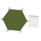 Maxbell Hexagonal Tent Footprint Camping Tarp for Camping Gear Fishing Survival Gear with 6 Tent Stakes