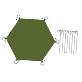 Maxbell Hexagonal Tent Footprint Camping Tarp for Camping Gear Fishing Survival Gear with 6 Tent Stakes