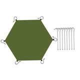Maxbell Hexagonal Tent Footprint Camping Tarp for Camping Gear Fishing Survival Gear with 6 Tent Stakes